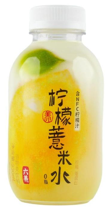 六养 柠檬薏米水330ml (15 per case)