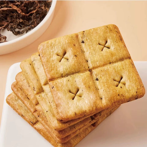 不二情书 梅干脆薄饼干梅菜香辣味208g (18 per case)
