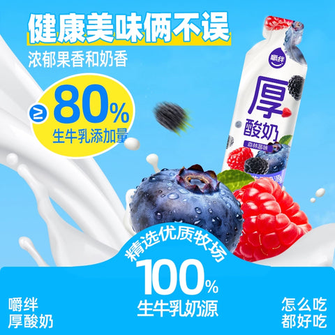 嚼绊 可劲造条状厚酸奶森林莓60g*10 (10 per case)