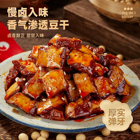 比比赞柴火豆干【香辣味】10包约100g(简易版) (50 per case)