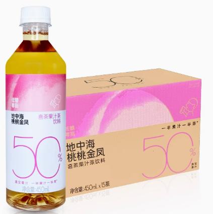 喜茶 地中海桃桃金凤果汁茶饮料450ml (15 per case)