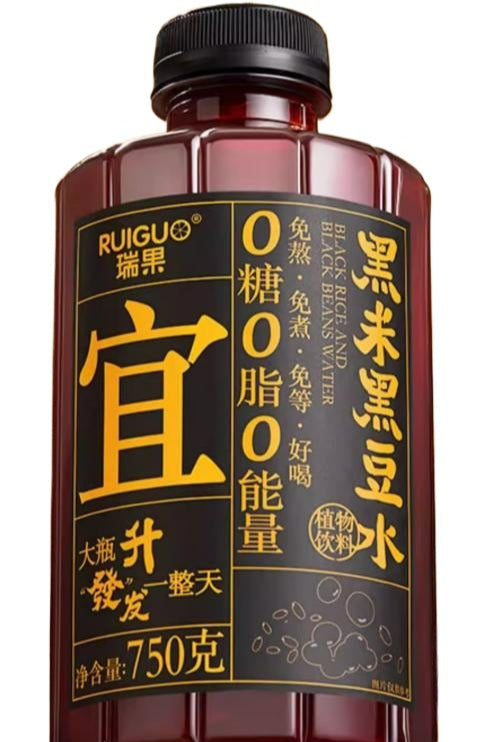 瑞果 宜黑米黑豆水植物饮料750g (12 per case)