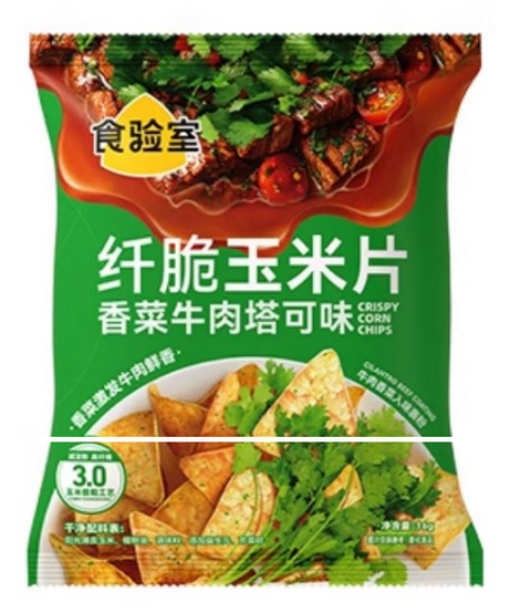 食验室  纤脆玉米片香菜牛肉味塔可味30g (30 per case)