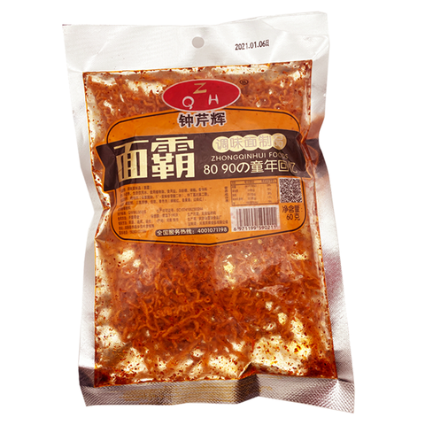 钟芹辉 面霸辣条面筋60克 (100 per case)