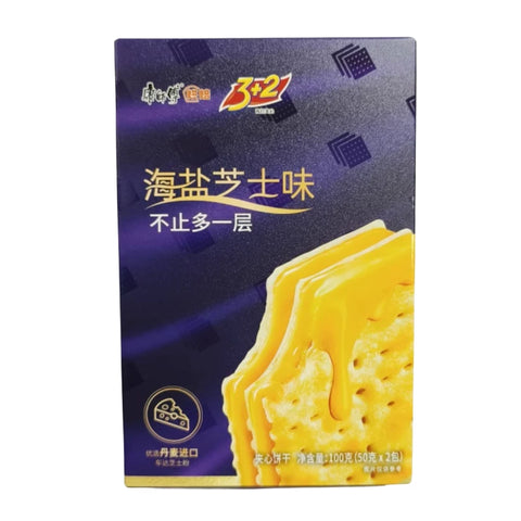 康师傅 3+2苏打夹心饼干青梅芝士味100g (24 per case)
