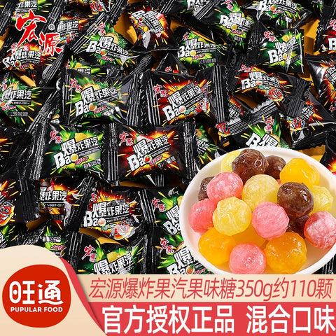 宏源   爆炸果汽可乐味硬糖350g (24 per case)