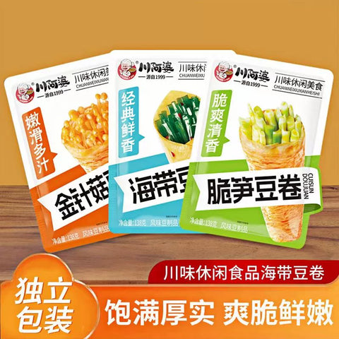 川阿婆 金针菇豆卷118g (30 per case)