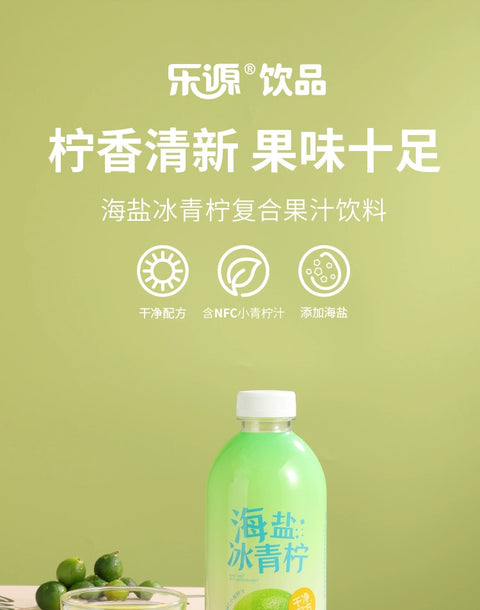 乐源 海盐冰青柠 1L (6 per case)