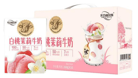 光合颜究所 白桃茉莉牛奶200ml*6 (1 per case)