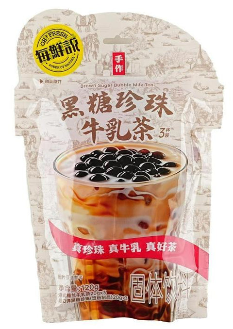 每鲜说 黑糖珍珠牛乳茶(3杯装) 120g (20 per case)